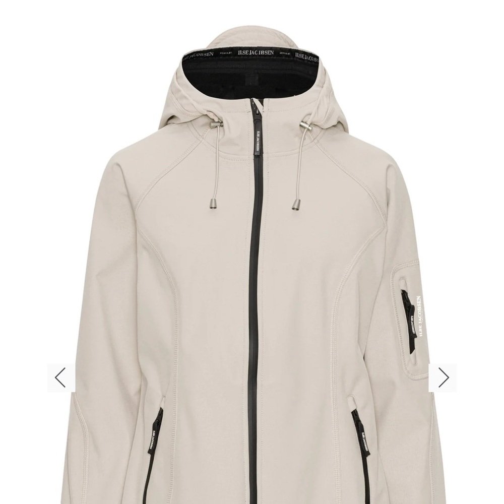 EUC Ilse Jacobsen Waterproof Rain Coat Grey size 14 EU 46